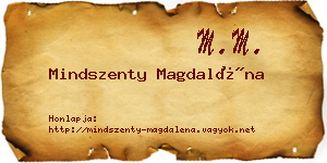 Mindszenty Magdaléna névjegykártya